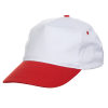Baseball Cap 100% Cotton - White / Red