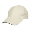 Baseball Cap 100% Cotton - Beige (S/navy)