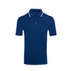 Polo T Shirt Microfiber Dri-Fit - Navy Pro, Sea Blue/White Tipping