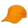 Baseball Cap 100% Cotton - Orange (S/Black)