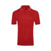 Polo T Shirt Microfiber Dri-Fit - Red, Navy Pro/White Tipping