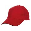 Baseball Cap 100% Cotton - Red (S/Black)